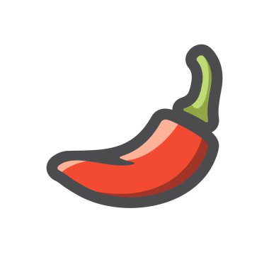 Red Hot Chili Pepper Vektör Simgesi Çizim Çizimi