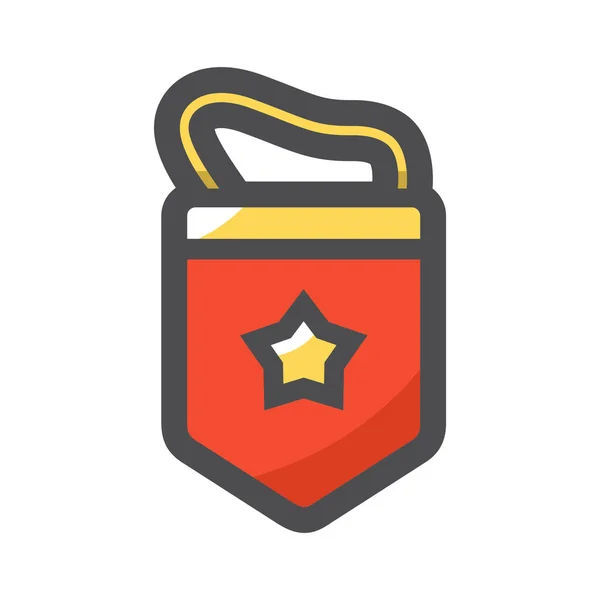 Red soviet Pennant Vector icon Cartoon illustration — 스톡 벡터