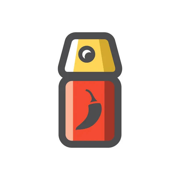 Spray de pimienta para defensa personal Icono de vector Ilustración de dibujos animados — Archivo Imágenes Vectoriales