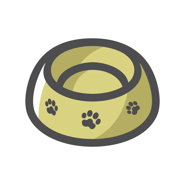 Pet food Ciotola icona vettoriale Illustrazione cartone animato — Vettoriale Stock