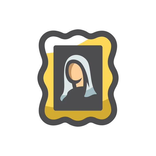 Saint woman Holy Picture Vector icon Cartoon illustration — Stock Vector