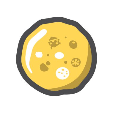 Pizza Fast Food Vector simgesi Çizim Çizimi