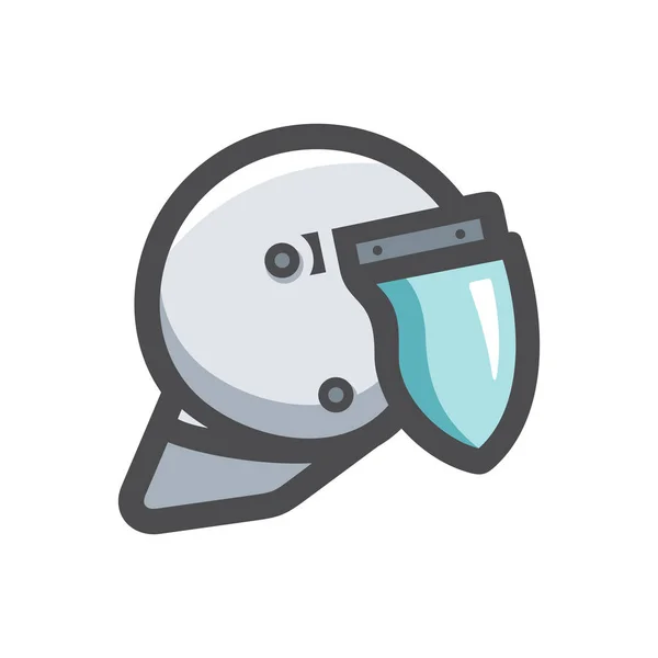 Símbolo do capacete policial Ícone do vetor ilustração dos desenhos animados —  Vetores de Stock