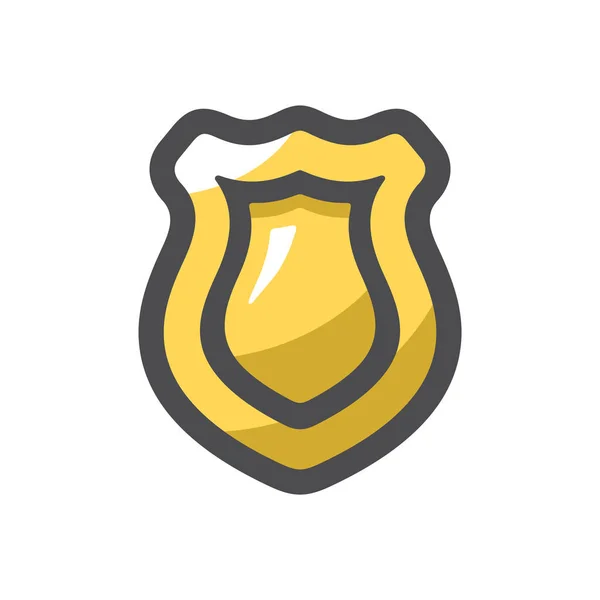 Politie Badge symbool Vector icoon Cartoon illustratie — Stockvector