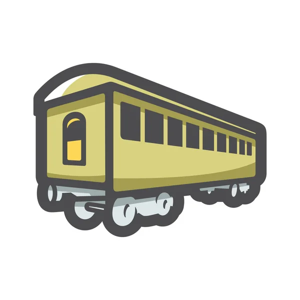 Retro vasúti Fuvarozási vektor ikon Rajzfilm illusztráció — Stock Vector