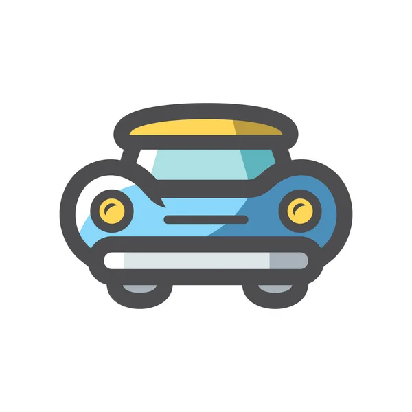 Retro Car Luxury Vector icon Cartoon illustration. — Stock Vector