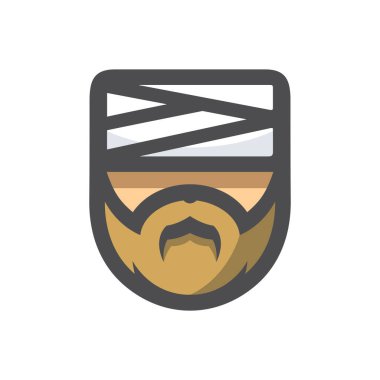 Injury Head Person Vector icon Cartoon illustration.
