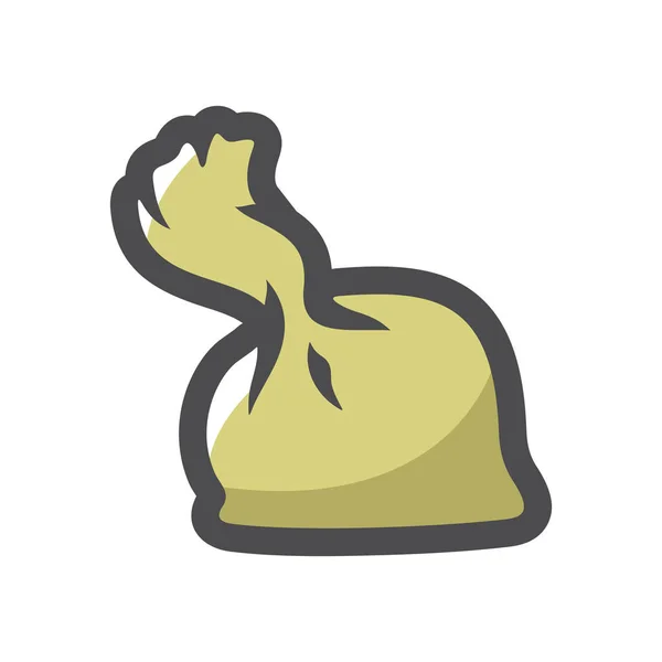Full Trash Bag Vector icon Cartoon illustration. — Vector de stock