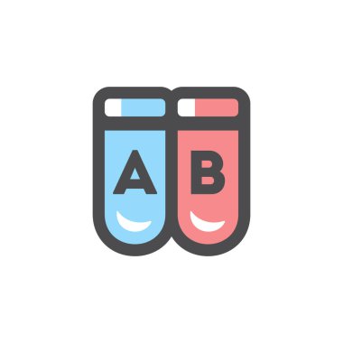 Test Tube analysis Vector icon Cartoon illustration.
