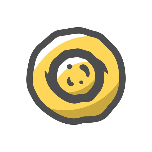 Bread round Wheat Cake Vector icon Cartoon illustration. — 图库矢量图片