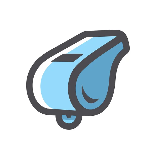 Whistle blue referees Vector icon Cartoon illustration. — Vettoriale Stock