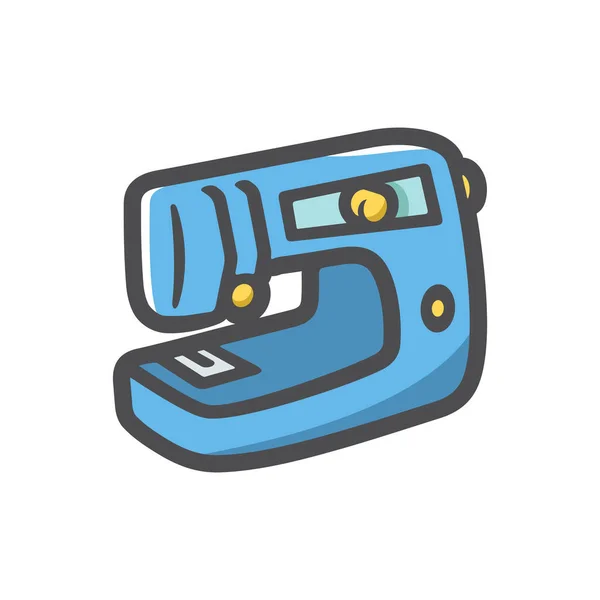 Máquina de coser dispositivo Vector icono Ilustración de dibujos animados. — Vector de stock