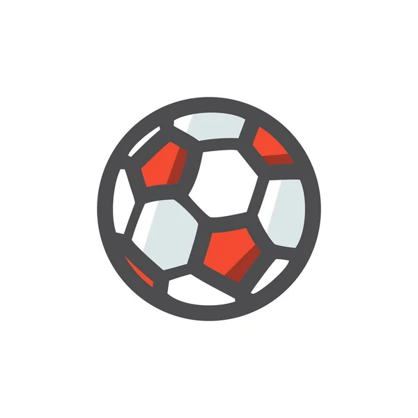 Fútbol bola simple icono vectorial ilustración de dibujos animados — Vector de stock