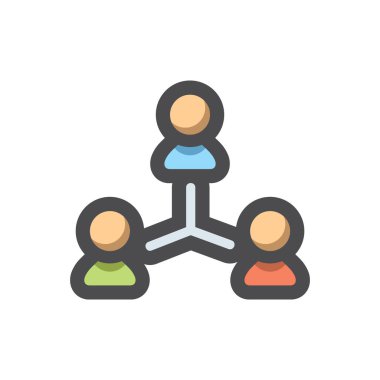 Takım Çalışması Sosyal Ağ Vektörü Çizgi Filmi illüstrasyonu