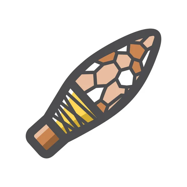 Stone age Spear Vector icon Cartoon illustration — Stock Vector