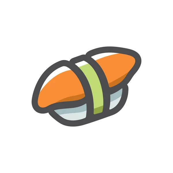 Sushi Asian Food Vector icon Cartoon illustration. - Stok Vektor