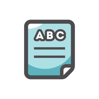 Abc kitap kağıdı vektör simgesi Çizgi film İllüstrasyonu