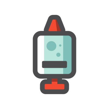 Şırınga Tıbbi Enjektör Vektör Simgesi Çizgi Film İllüstrasyonu