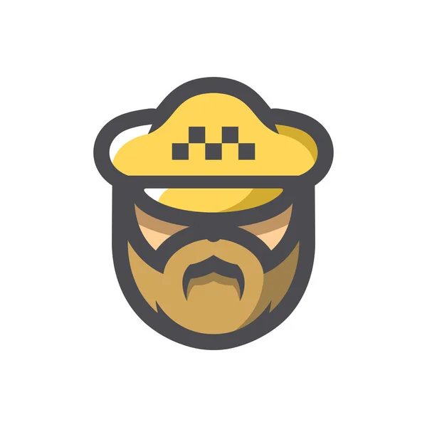 Taxi Driver Men Vector icon Cartoon illustration — Vettoriale Stock