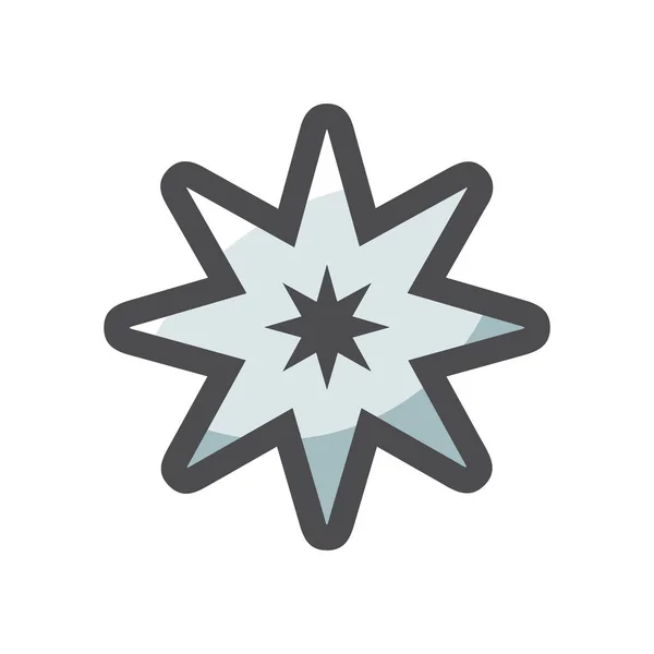 Tattoo gray Star Vector icon Cartoon illustration — Stockvektor