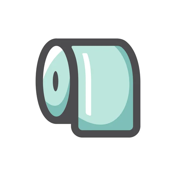 Toiletpapier toilet Vector icoon Cartoon illustratie — Stockvector