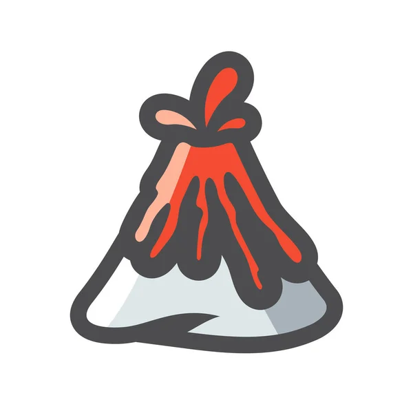 Volcano Erupting splash Vector icon Cartoon illustration. — Stockvektor