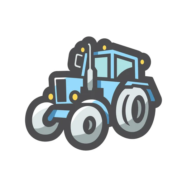 Tractor maquinaria agrícola icono de vectores ilustración de dibujos animados. — Archivo Imágenes Vectoriales