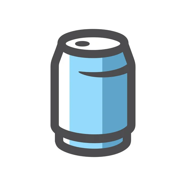 Aluminum Can Blue Vector icon Cartoon illustration — Stock Vector