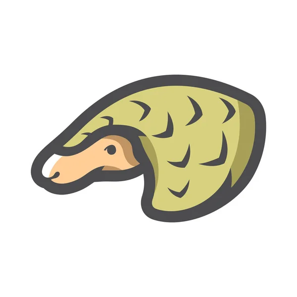 Векторная иконка головы животного Armadillo — стоковый вектор
