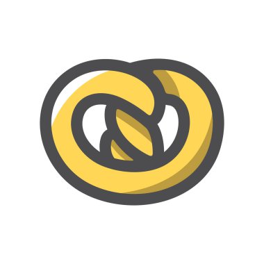 Bagel Kalach bakery Vector icon Cartoon illustration