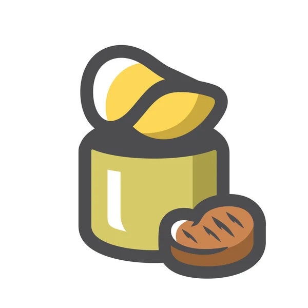 Potato chips Bacon flavor Vector icon Cartoon illustration — Archivo Imágenes Vectoriales