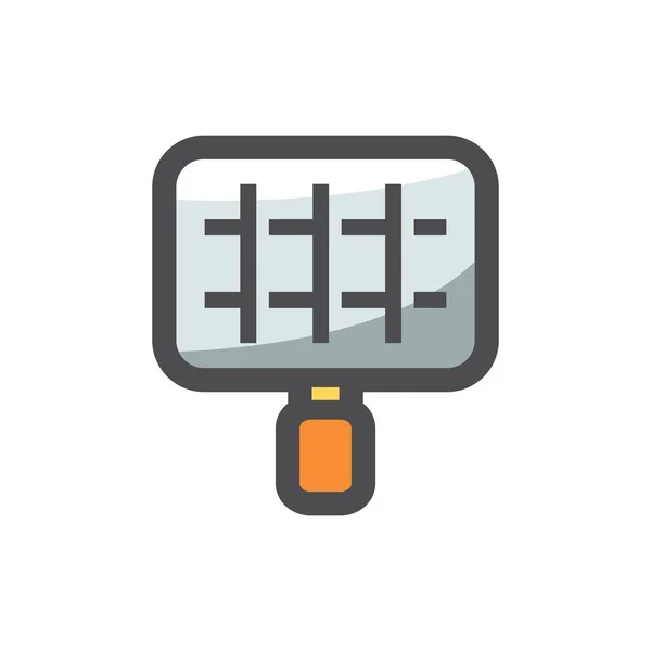 Stainless barbecue grill camping basket Vector icon Cartoon illustration — ストックベクタ