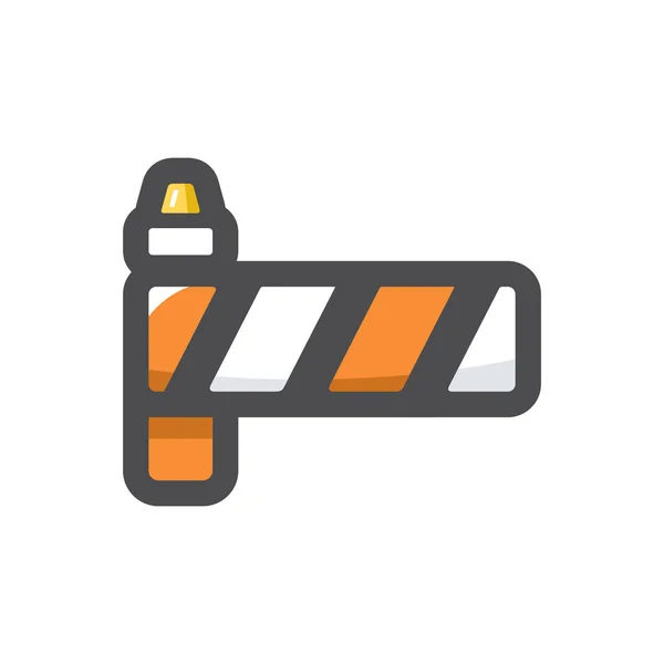 Road classical barrier Vector icon Cartoon illustration — Vettoriale Stock
