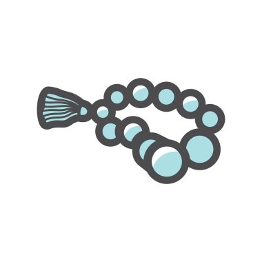 Müslüman İslami Boncuk Vektör Simgesi Çizim