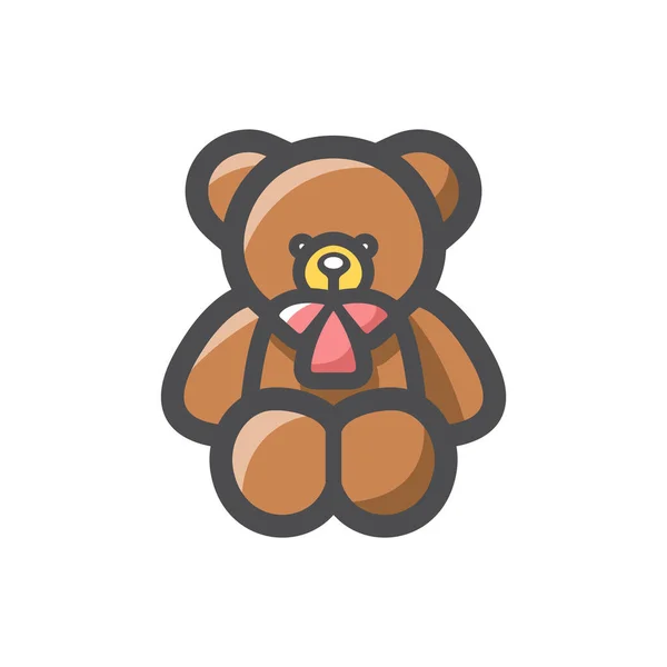 Иллюстрация векторной иконки медвежонка Тедди — стоковый вектор