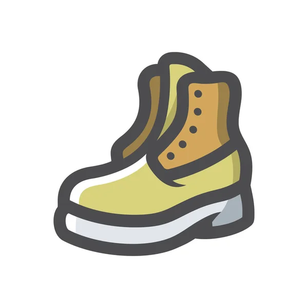 Armé boot symbol vektor ikon tecknad illustration — Stock vektor