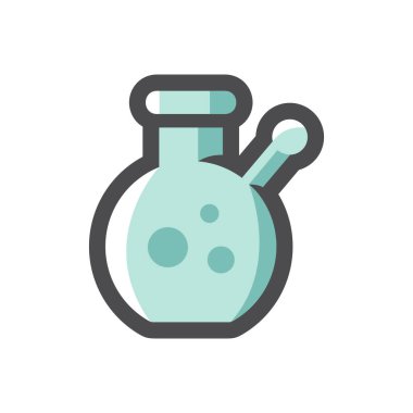 Bong Sigara İçen Pipo Vektör Simgesi Çizim Çizimi