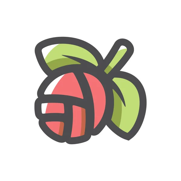 Eco bud Organic Vector icon Cartoon illustration — 스톡 벡터