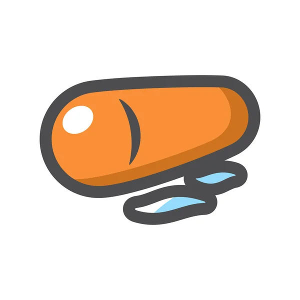 Bouée flottante orange Icône vectorielle Illustration de bande dessinée — Image vectorielle