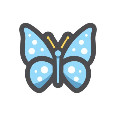 Kelebek Mozaik Güve Vektör Simgesi Çizim Çizimi