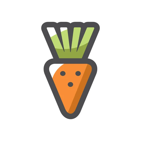 Carrot vegetable symbol Vector icon Cartoon illustration. — Stock Vector