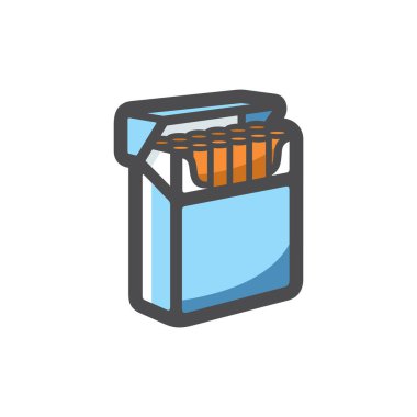 Sigara Paketi Vektör Simgesi Çizgi Filmi Resimlerini Aç.