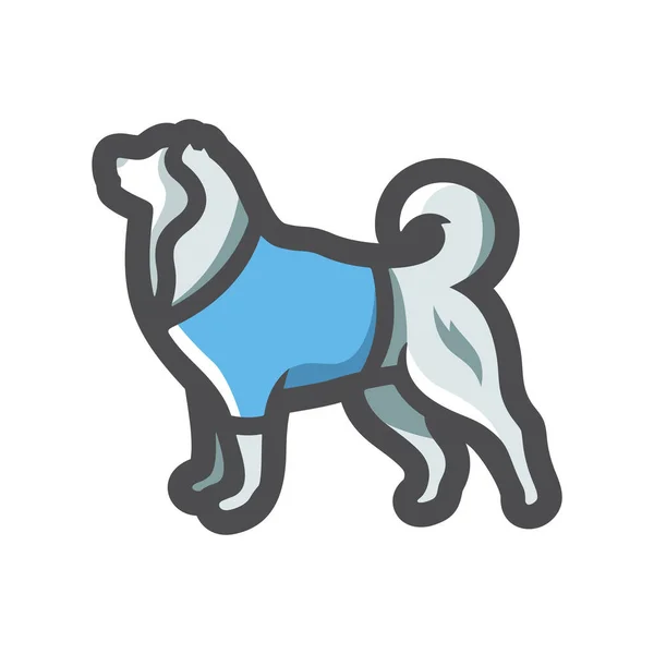 Ενδύματα σκύλου Εικονίδιο διάνυσμα εικονίδιο κινούμενο σχέδιο. — Διανυσματικό Αρχείο