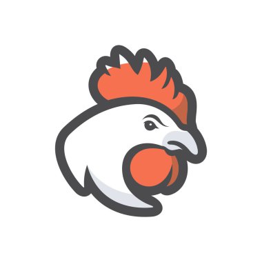 Horoz başı Horoz Vektör Simgesi Çizim Çizimi.