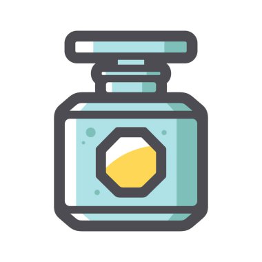 Parfüm şişesi vektör simgesi Çizim Çizimi.