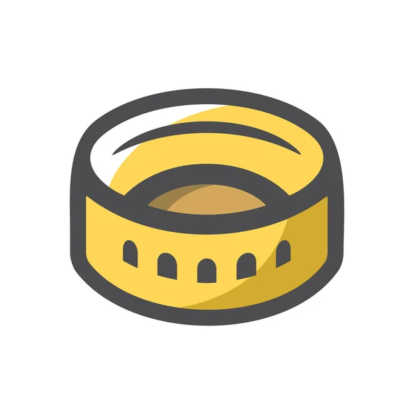 Colosseum amfitheater in Rome Vector icoon Cartoon illustratie. — Stockvector