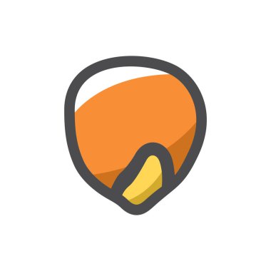 Mısır tohumu sebze taşıyıcı simgesi Çizgi film illüstrasyonu.