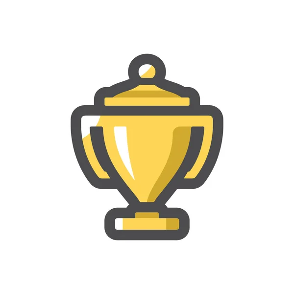 Golden Trophy. Cup. Vector icon Cartoon illustration — Stock Vector