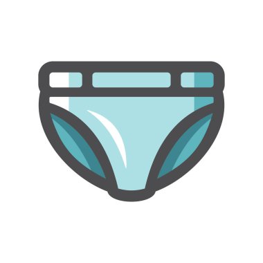 Bebek bezi bakımı, vektör simgesi çizimi.