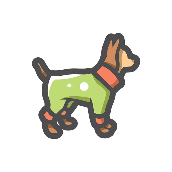 Pet Clothes doggy Vector icon Cartoon illustration. — Stock Vector